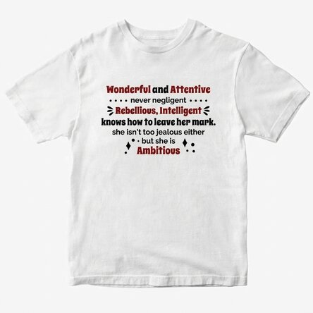 Custom cotton T-shirt with text - M.A.R.I.A.