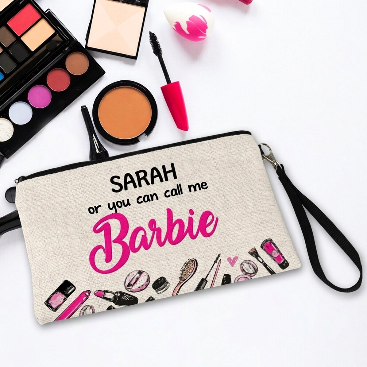 Personalised make-up kit with text - Barbie