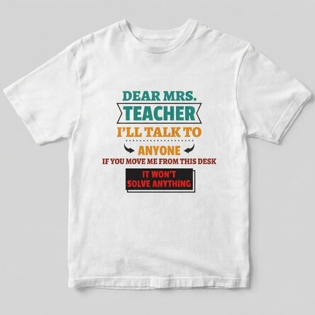 Custom cotton T-shirt with text - I talk to anyone