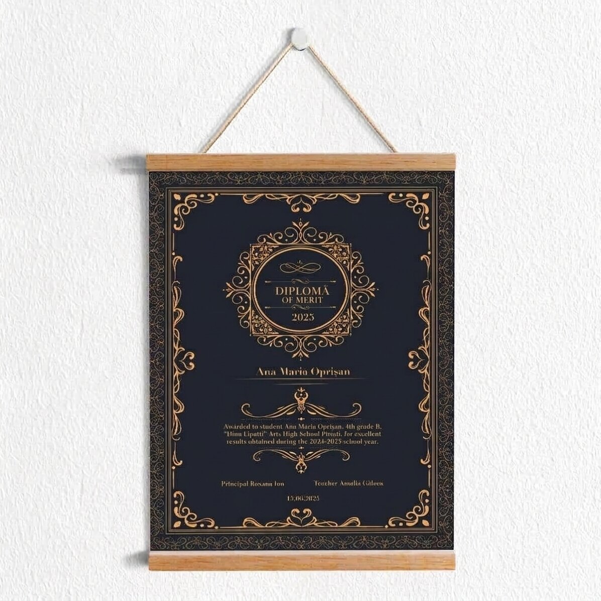 Personalised poster with hangers - Diploma