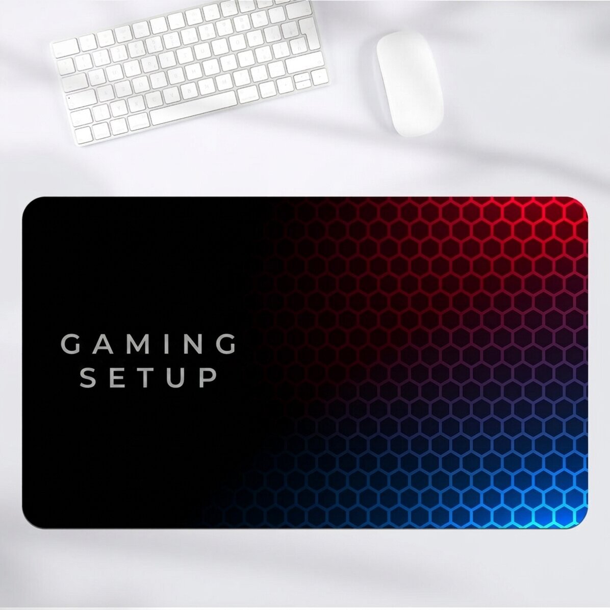 Customised XXL mouse pad with text - Hexagonal