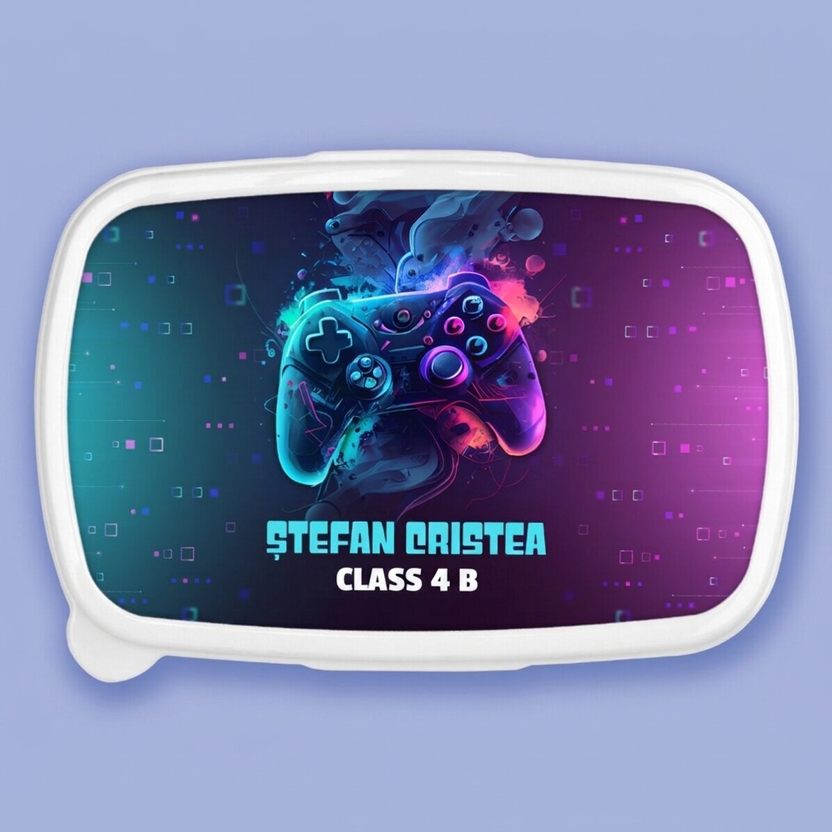Lunch box, customised with text - Gamer