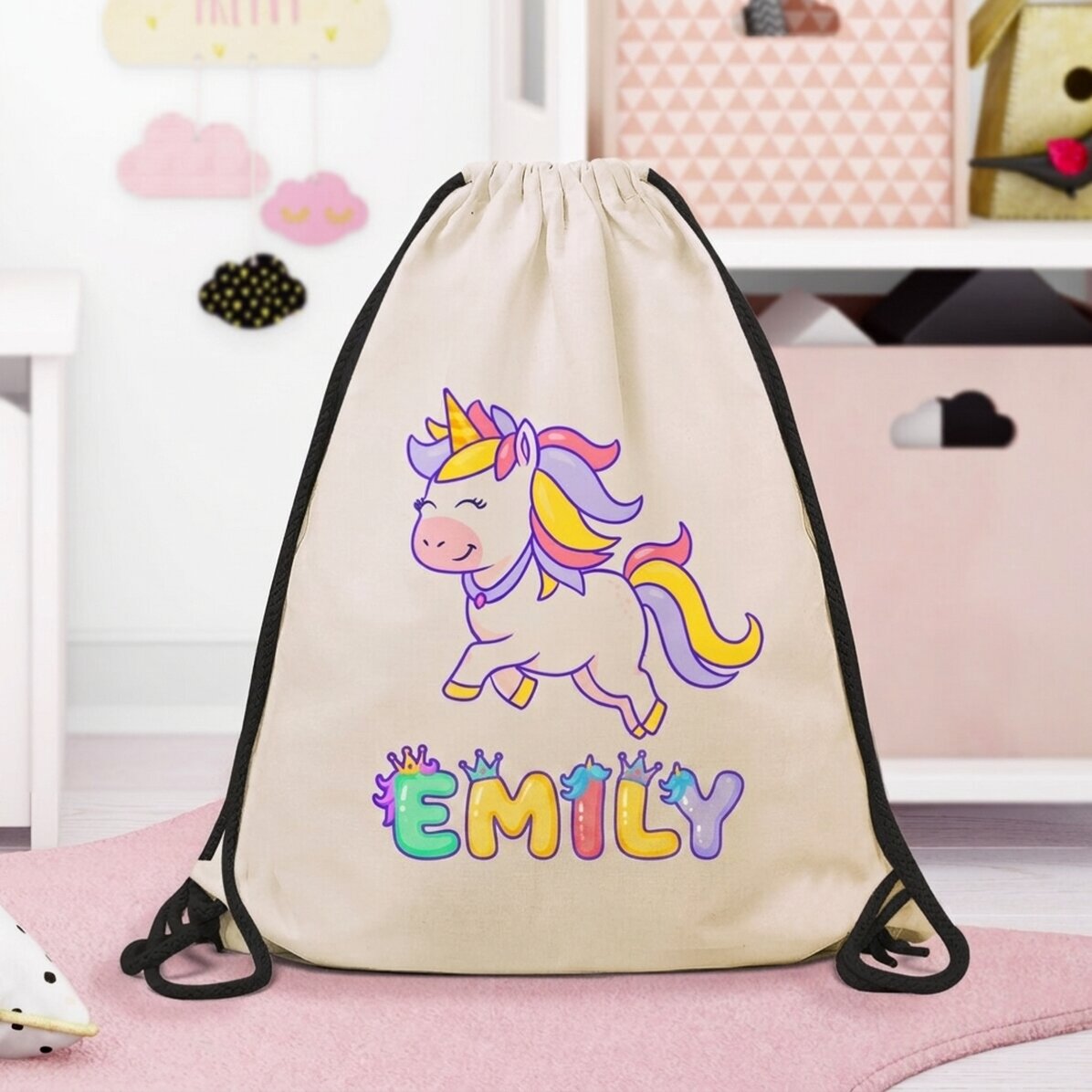 Personalised backpack with name - Unicorn