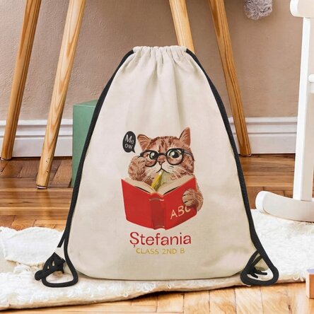 Personalised backpack with name - Meow