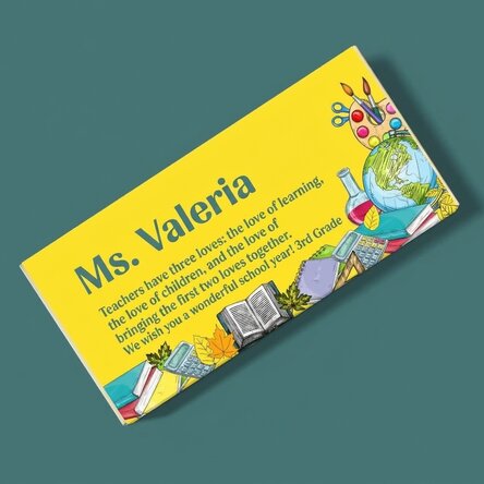Personalised chocolate with message - Back to school