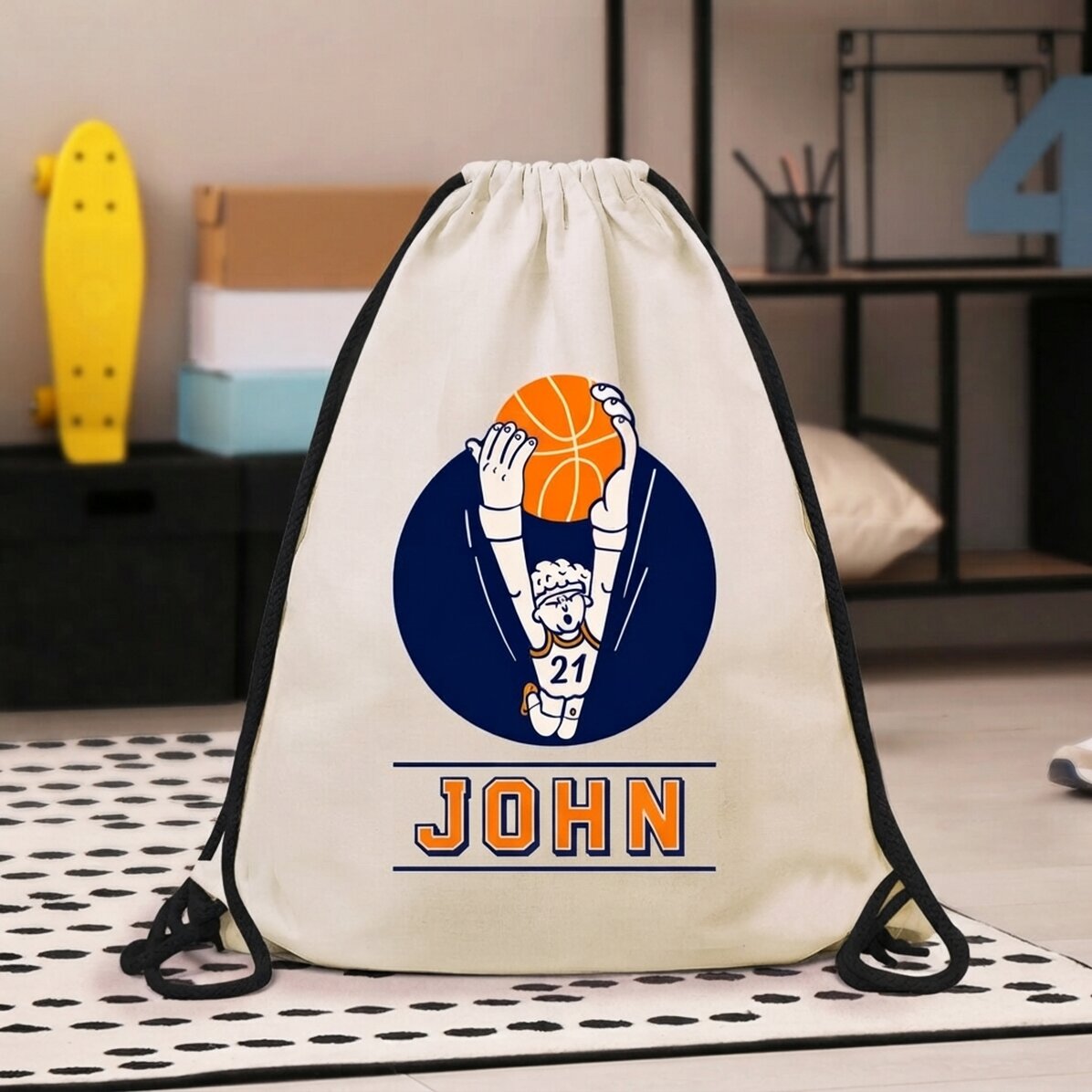 Personalised backpack with name - Basketball