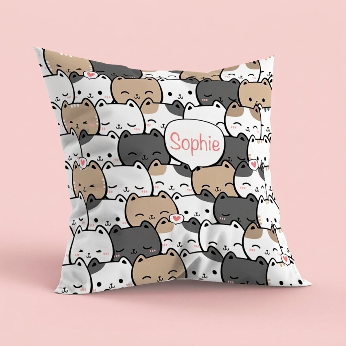 Personalised cushion, large size - Kittens