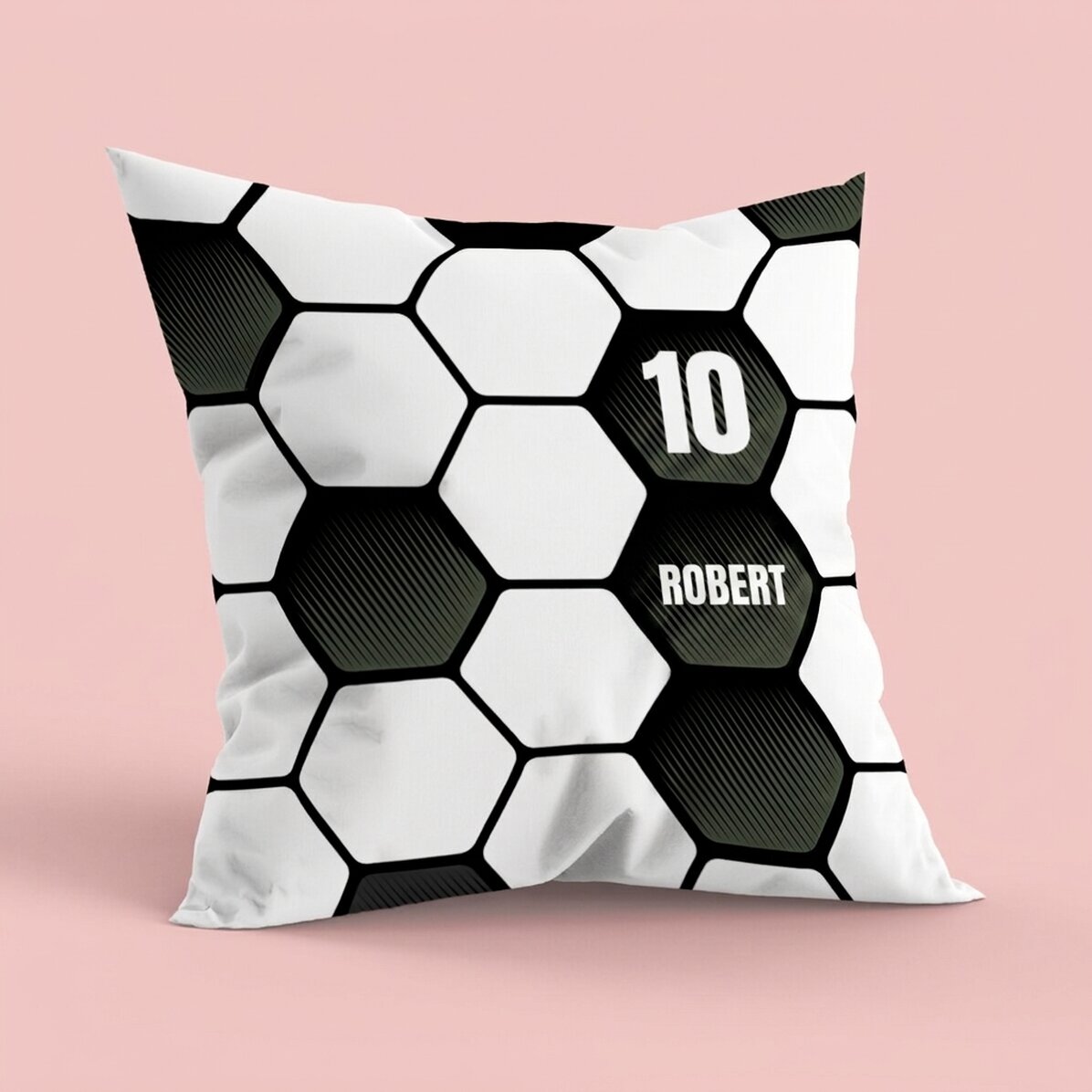Personalised cushion with name, large size - Football