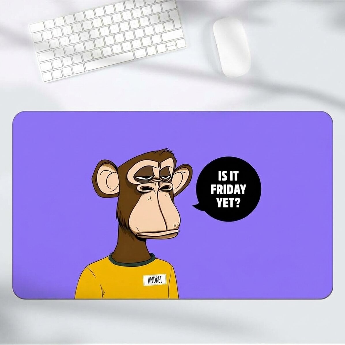 Customised XXL mouse pad with text - FRIDAY