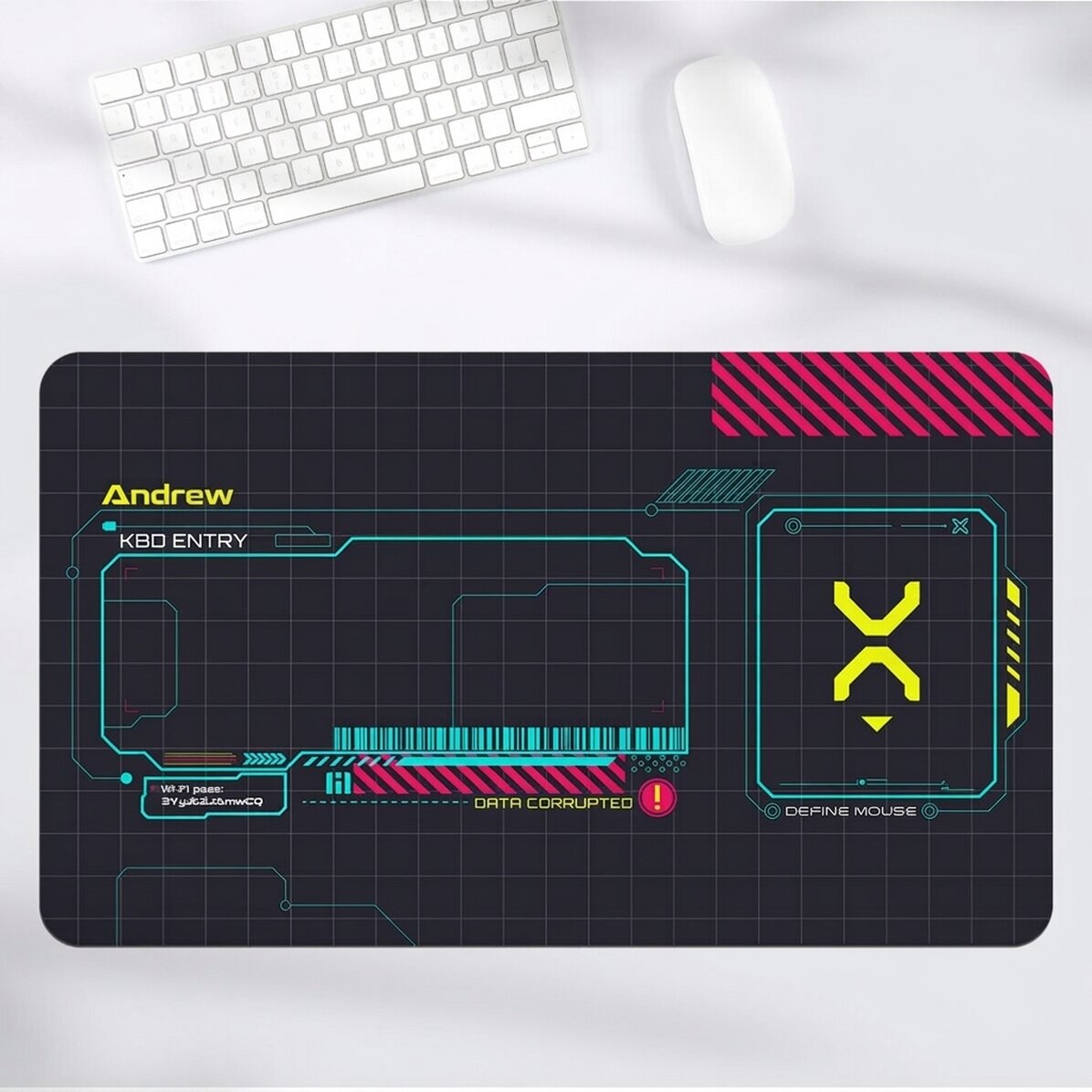 Customised XXL mouse pad with text - Gaming Sci-Fi