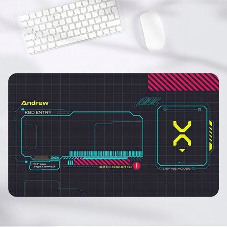 Customised XXL mouse pad with text - Gaming Sci-Fi