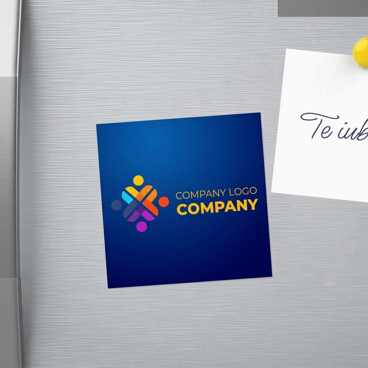 Customised 10x10 magnet with logo