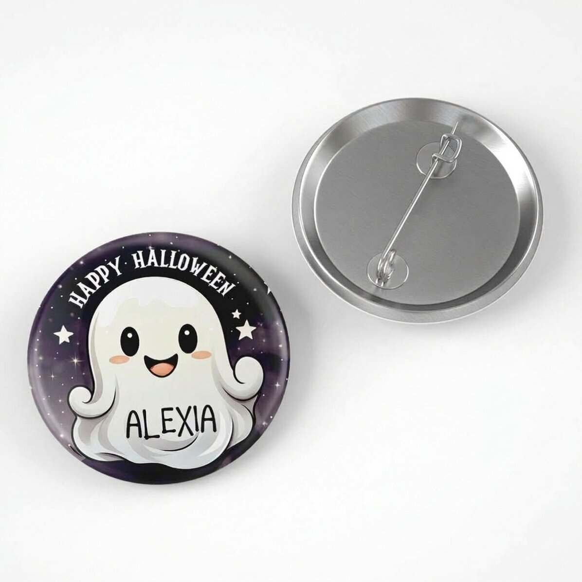 Personalised badge with name - Friendly ghost