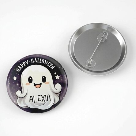 Personalised badge with name - Friendly ghost