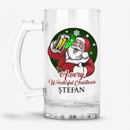 Personalised beer mug with text - Wonderful time for a beer