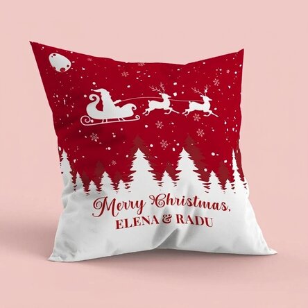 Personalised cushion with message - Christmas