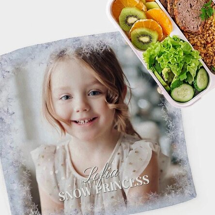 Personalised towel with photo and text - Winter