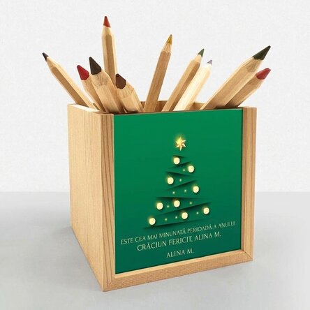 Personalised pencil holder with text - The most wonderful time
