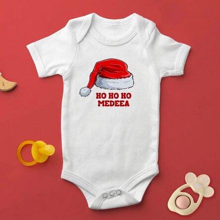 Personalised baby bodysuit with text - Christmas