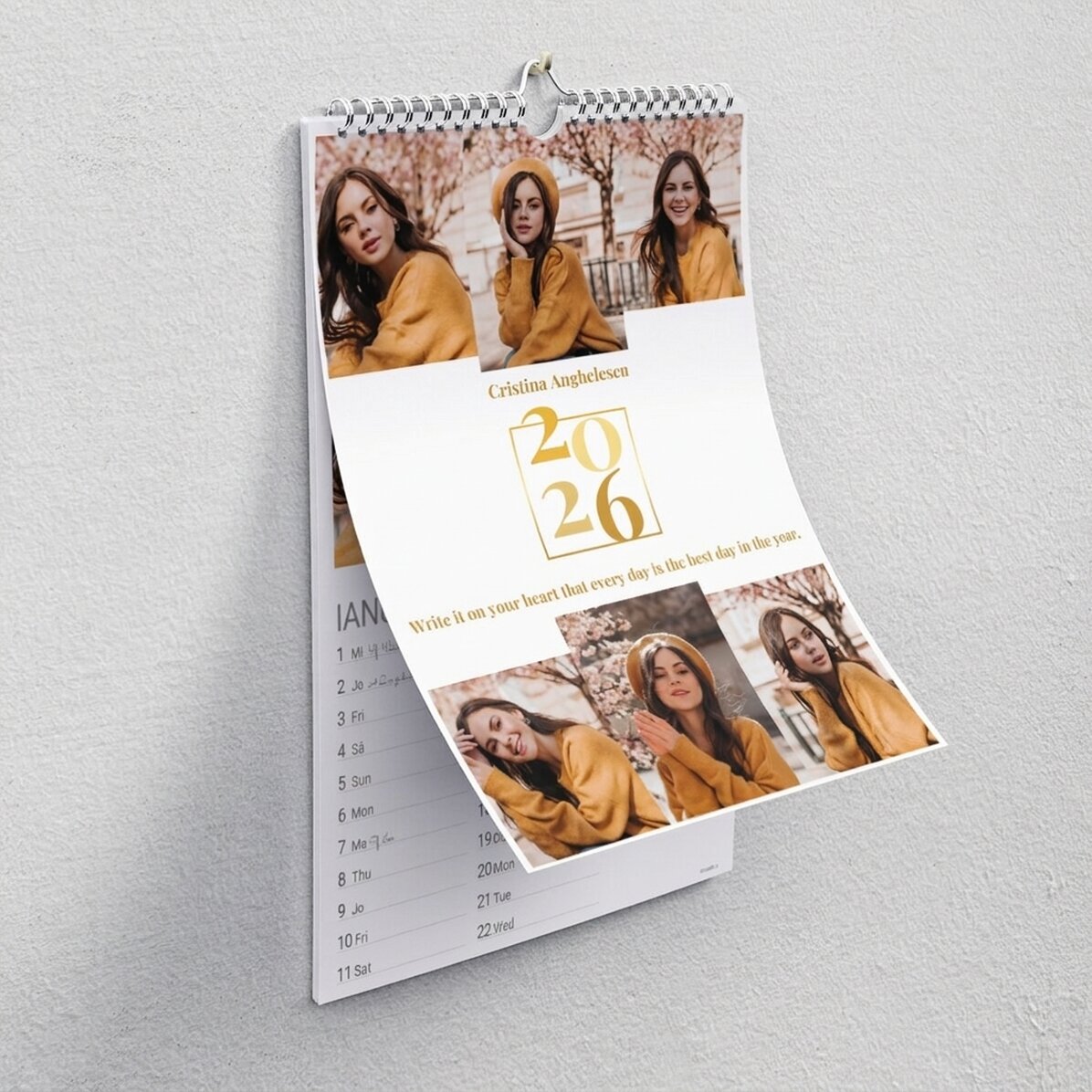 Personalised calendar with photos and message - Every day, best day