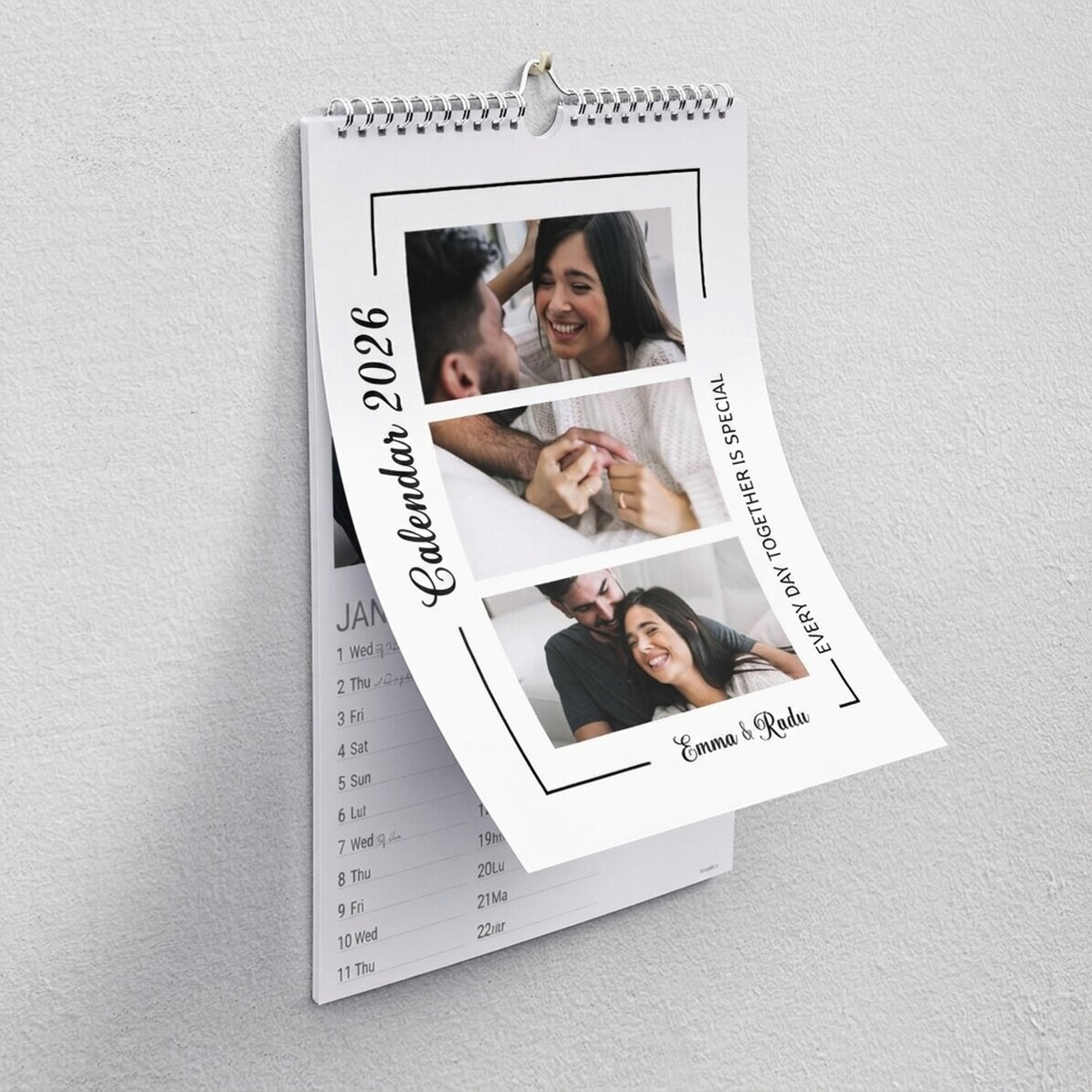 Personalised calendar with photos and message - Special moments