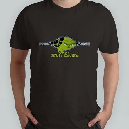 Custom cotton T-shirt with text - Ew, people