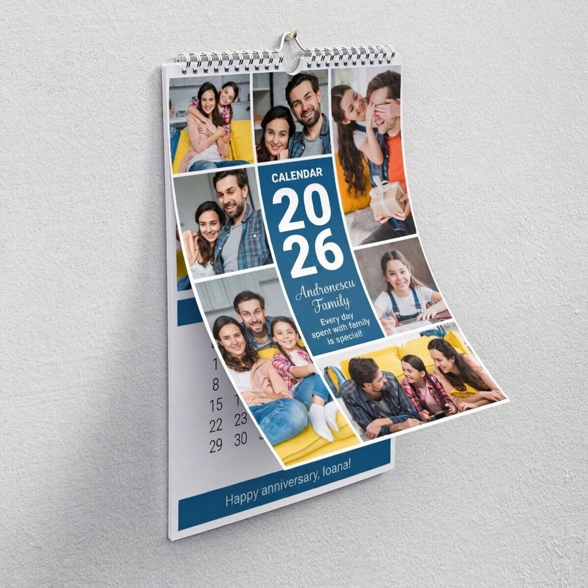 Personalised calendar with photos and message - Moments together