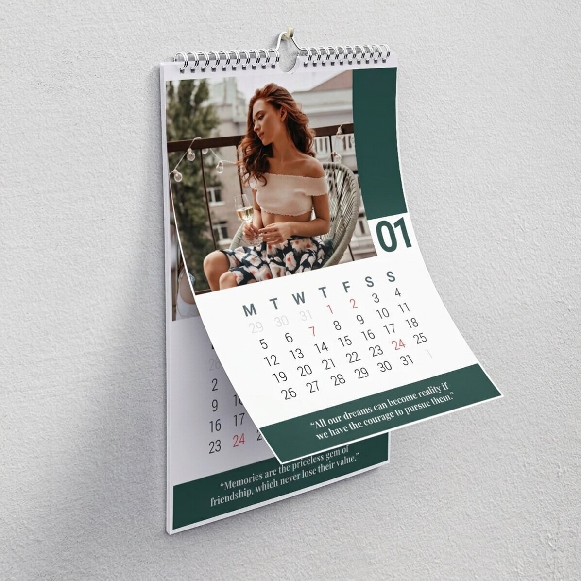 Personalised calendar with photos and messages - Special days