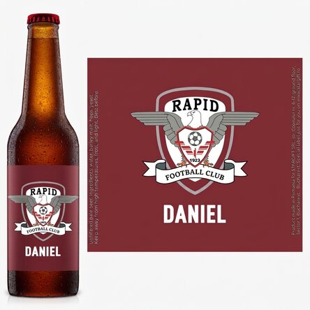 FC Rapid beer personalised with name