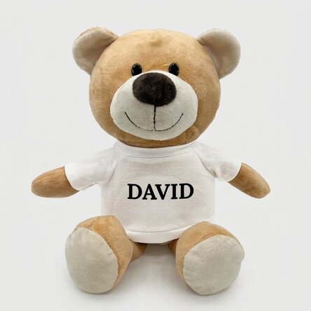 Plus personalised teddy bear with name
