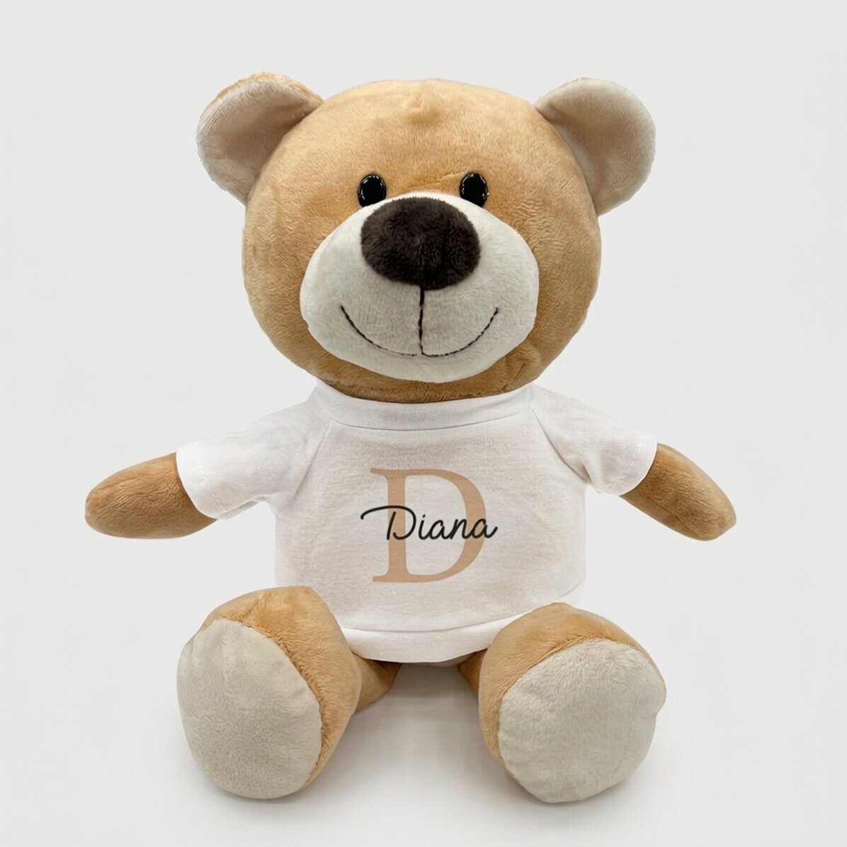 Plus personalised teddy bear with name and initial