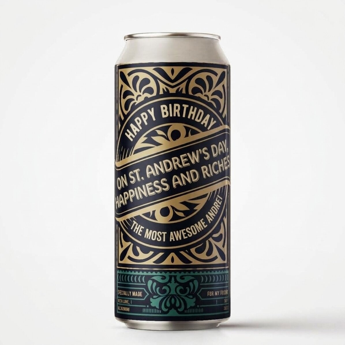 Personalised beer can with text - For The Best