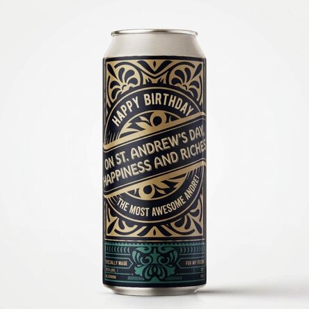 Personalised beer can with text - For The Best