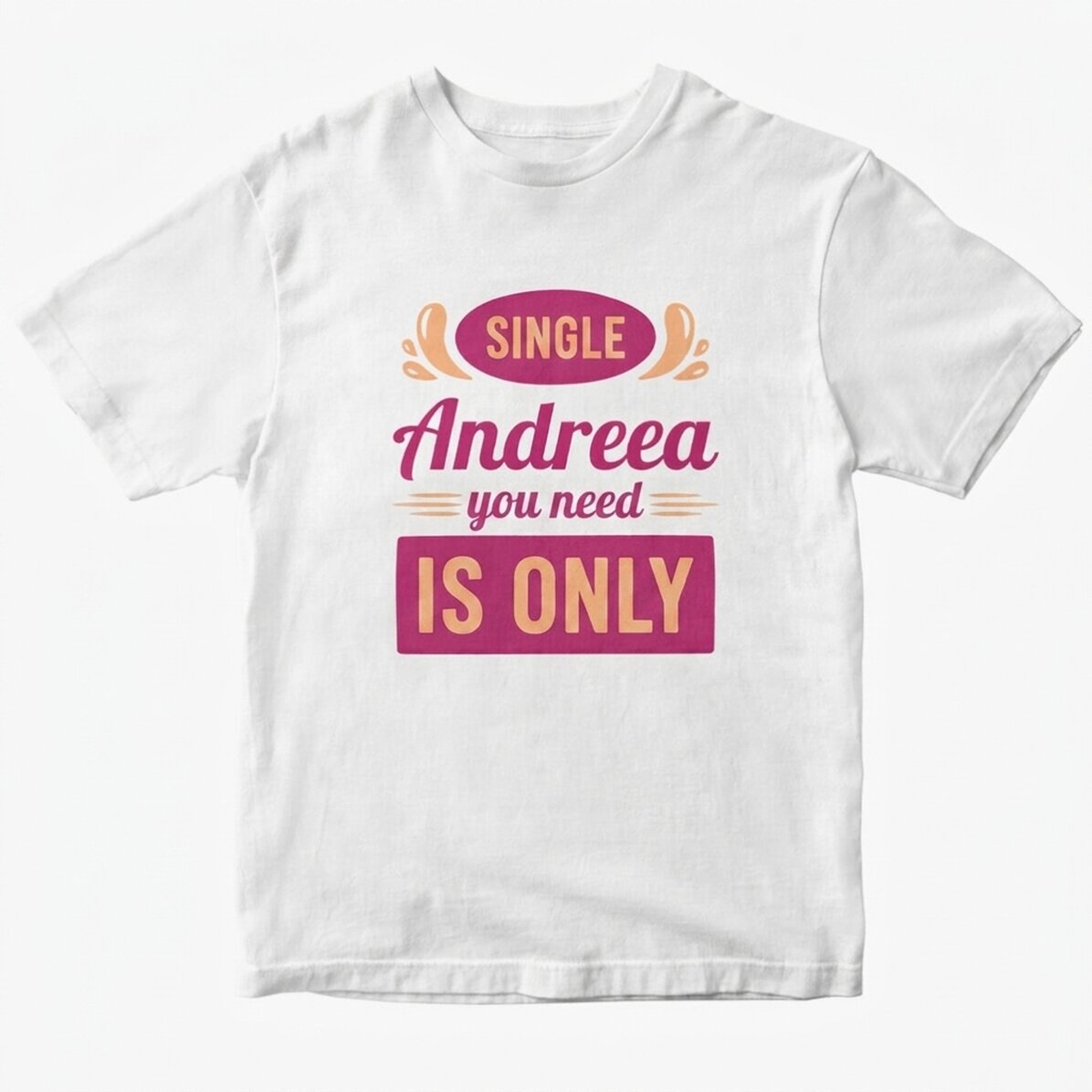 Custom cotton T-shirt with text - Only one