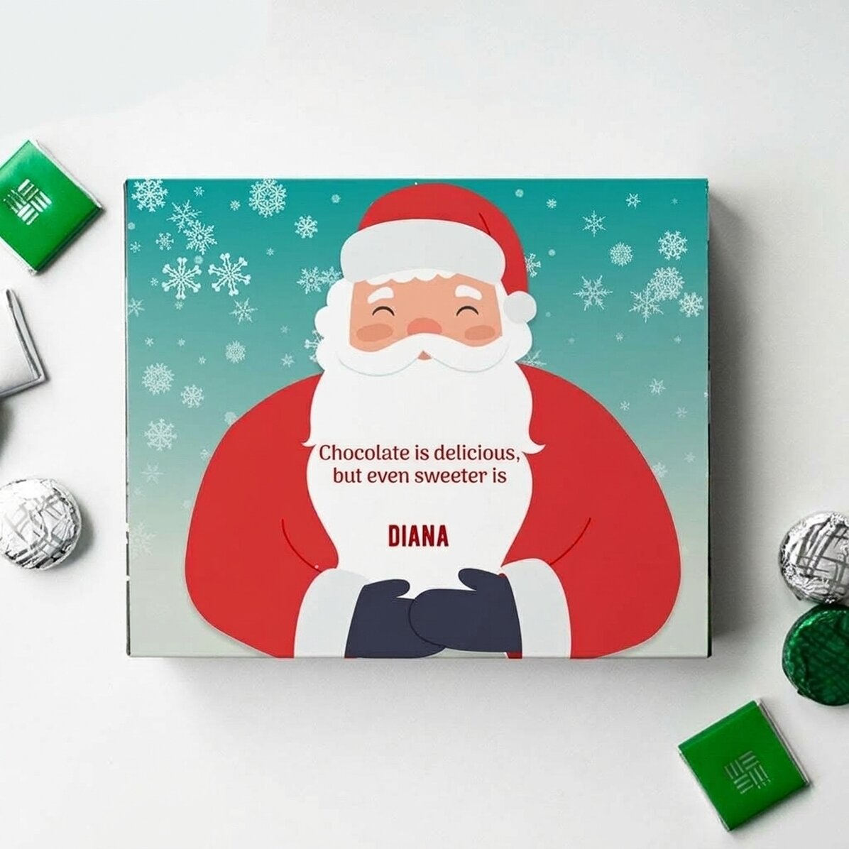 Personalised candy box with text - Santa Claus