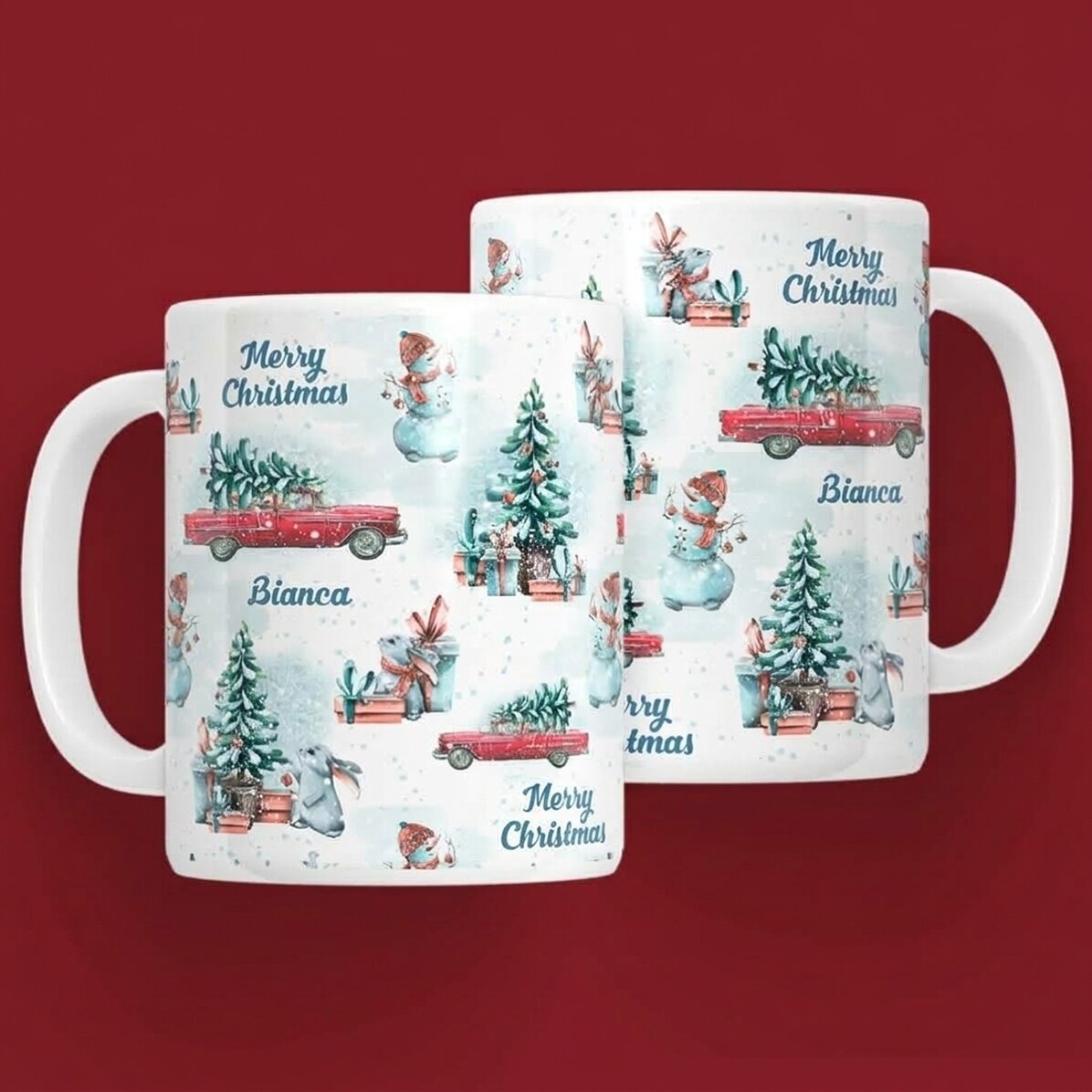 Personalised mug with text - Merry Christmas
