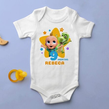 Personalised birthday bodysuit for children with age and name - TraLaLa