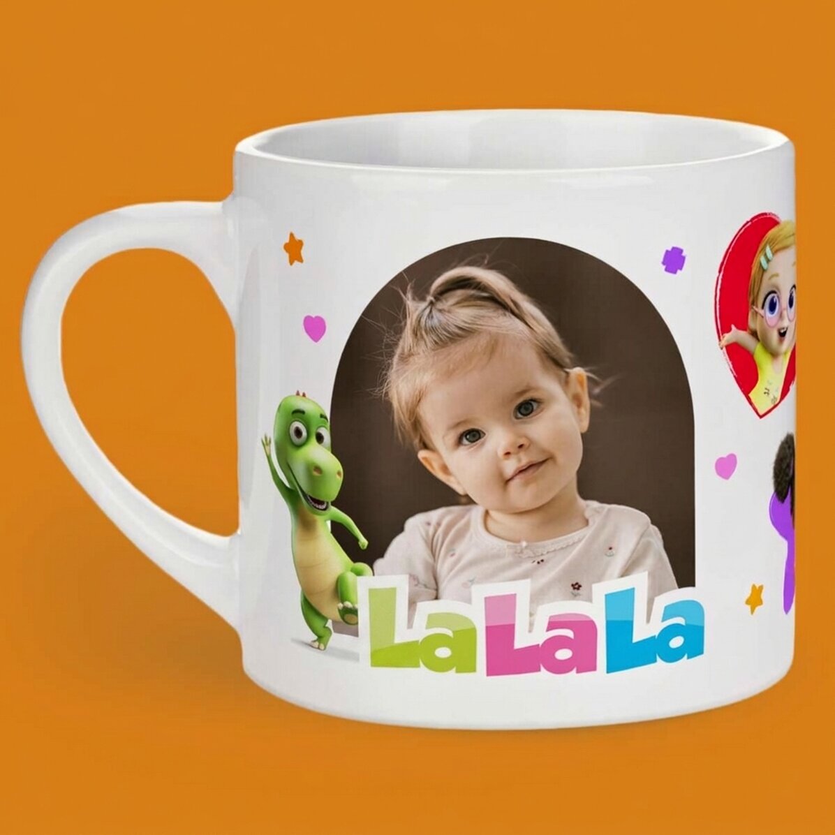 Personalised mug for children with photo and name - TraLaLa