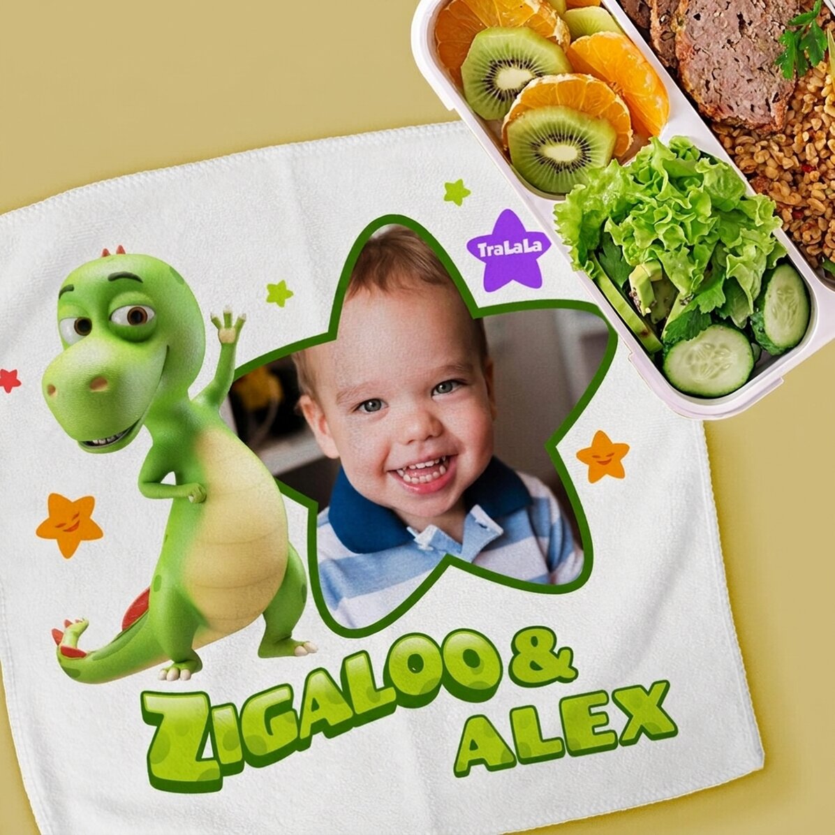 Personalised towel with name and photo - Me and Zigaloo