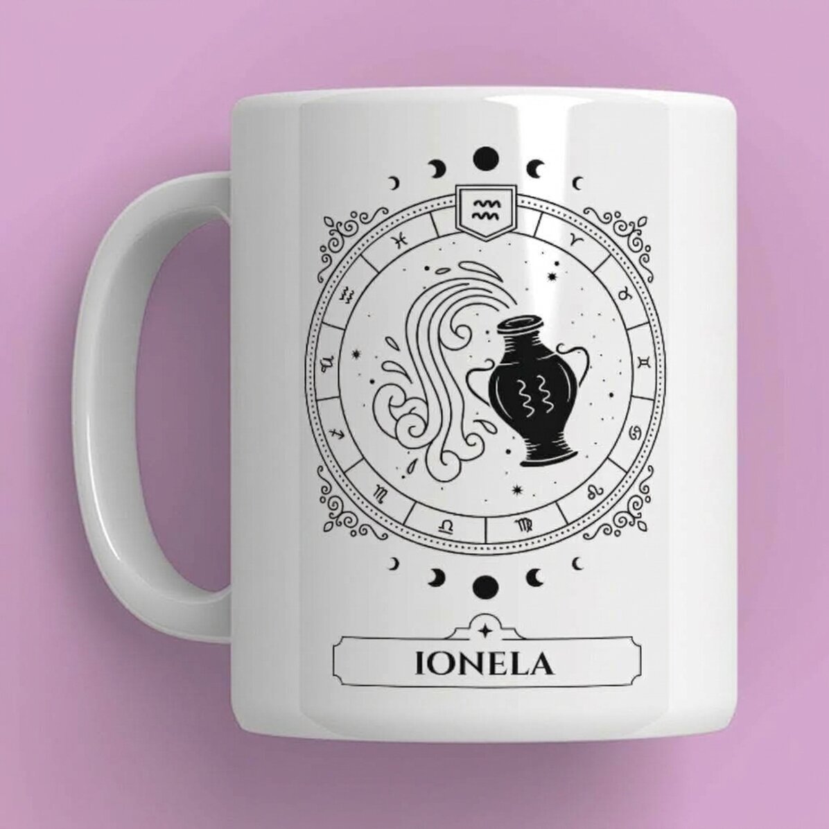 Personalised mug with name and zodiac sign - Zodiac signs