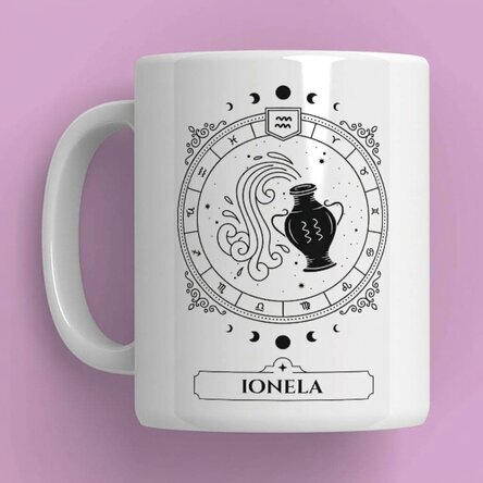 Personalised mug with name and zodiac sign - Zodiac signs