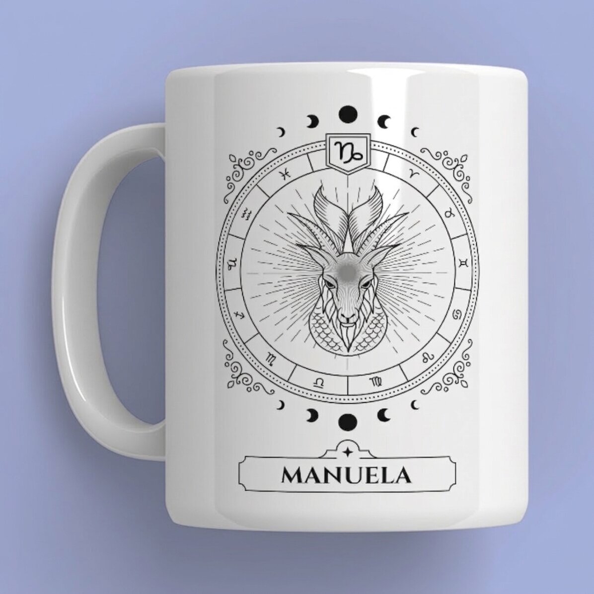 Personalised mug with name and zodiac sign - Capricorn