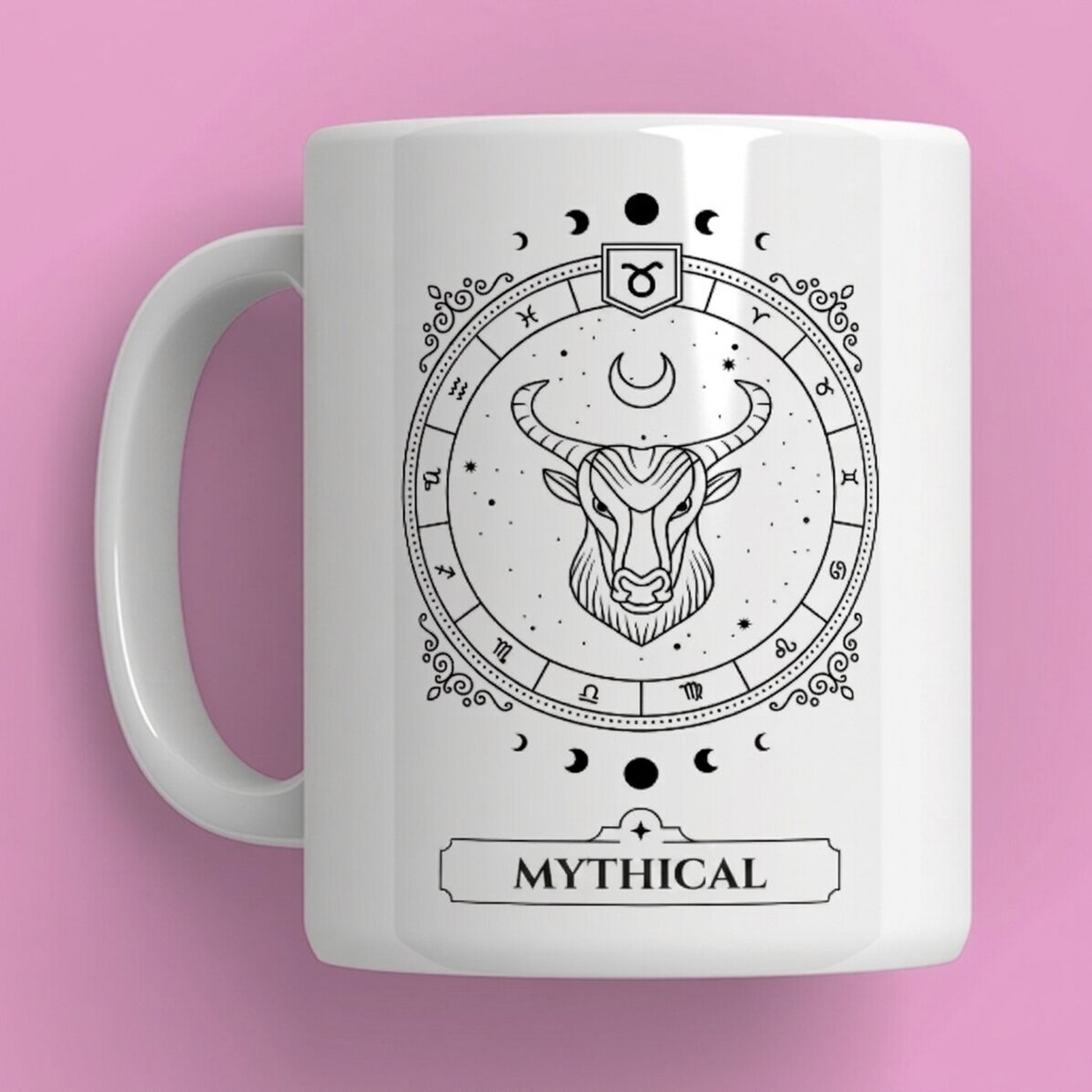 Personalised mug with name and zodiac sign - Taurus