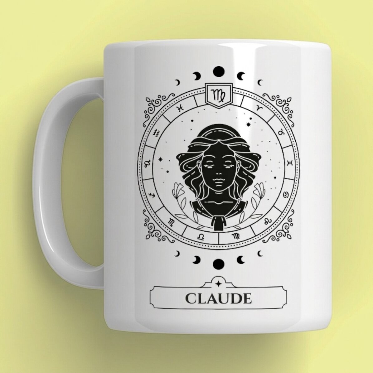 Personalised mug with name and zodiac sign - Virgo