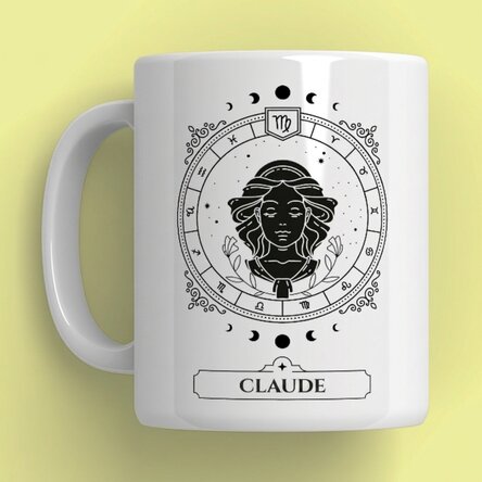Personalised mug with name and zodiac sign - Virgo