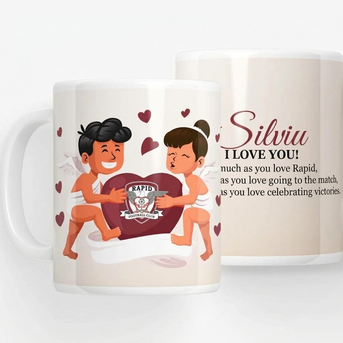 FC Rapid mug personalised with text - Valentine