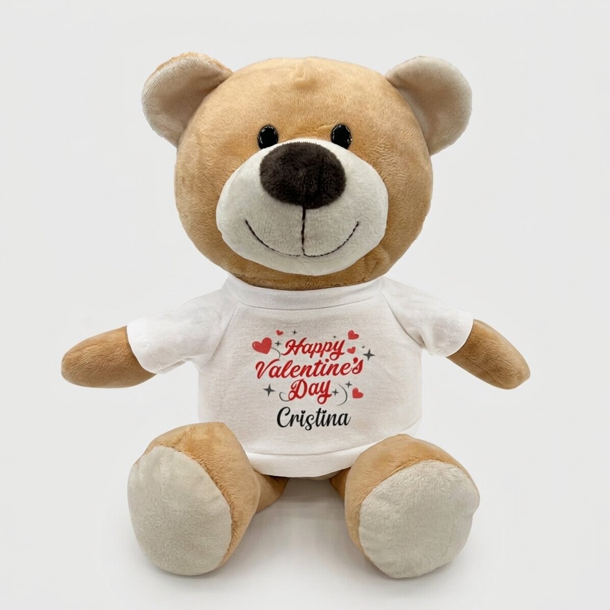Personalised teddy bear with text - Happy Valentine