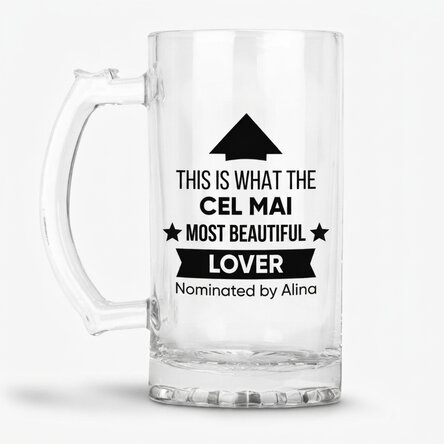 Personalised beer mug with text - This is what it looks like