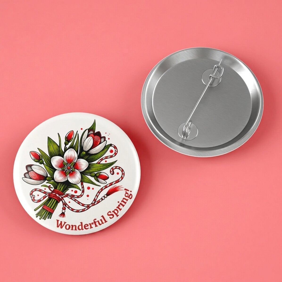 Personalised badge with text