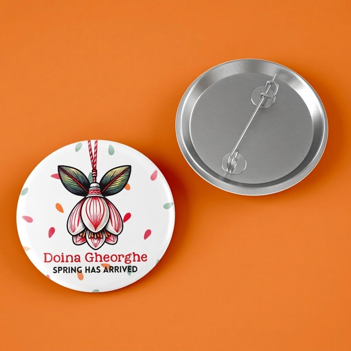 Personalised badge with text - Snowdrop